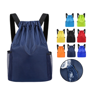 Custom printed 210D polyester <b>waterproof</b> <b>drawstring</b> sportpacks Promotional fitness <b>drawstring</b> <b>bags</b> with logo printing Wholesale - Product Image 3