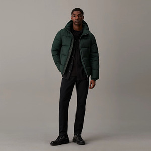 Veste matelassée homme à manches longues, coupe ajustée, fermeture éclair, légère, coupe-vent, chaude, pour l'hiver, pour garçons - Product Image 4