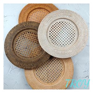 Napperon en rotin naturel tressé à la main 38 cm pour services à thé, pâtisseries et décoration de table à café à la maison, idéal pour les boutiques de cadeaux et les détaillants - Product Image 6