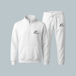 Conjunto Deportivo Informal de Color Sólido con Sudadera de Cierre de Cremallera y Pantalones Grises, Ropa Deportiva de Manga Larga para Otoño - Product Image 2