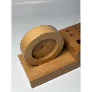 Pen Holder With In built Analog Clock Custom Corporate Gifting Table <b>Organiser</b> <b>Stationary</b> Holder Caddy Mango Wood Handmade - Product Image 2