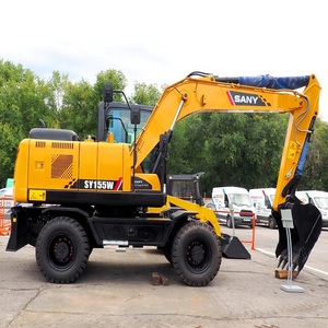 Excavatrice sur pneus Sany Sy155w haute performance, presque neuve, équipement de classe 15 tonnes, idéale pour la construction urbaine, l'exploitation minière et le chargement. - Product Image 2