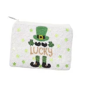 Preppy Coin Purse Beaded <b>Bag</b> Custom <b>Change</b> Purse Beaded Wallet Pouch Unique Birthday Gifts Custom Easter Gift for Her - Product Image 2