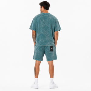 Conjunto de Invierno para Hombre, Modelo 2026, Estilo Casual, Lavado Ácido, Cintura Alta, Color Sólido, 100% Algodón, Transpirable, de Secado Rápido, Tejido de Punto - Product Image 3