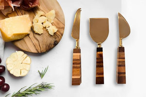 <b>Cheese</b> Tools Cutter Mini Butter Spreader Wooden Handle Stainless Steel Metal Handle <b>Cheese</b> <b>Knife</b> <b>Set</b> - Product Image 6