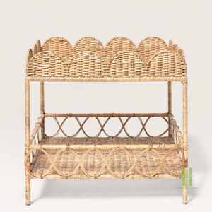 BEST PRICE Handmade Natural Rattan Organizer <b>Shelf</b> for Living Room Bedroom Eco Friendly Wicker Storage Display Rack - Product Image 2