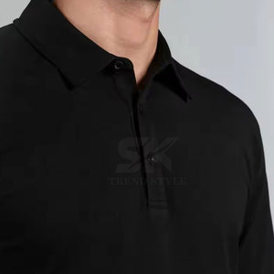 Camiseta Polo Lisa de Manga Larga para Hombre, Diseño Personalizado 2026, Producto de Invierno - Product Image 5