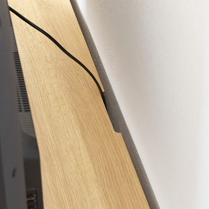 Modern Brown <b>Wood</b> Living Room & Home Office Cabinet with 1 Compartment 1 Shelf <b>Slab</b> Doors Minimalist Design 4 Drawers - Product Image 5