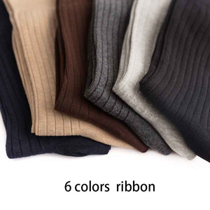 Logo Print Knitted Wholesale Large Size Men <b>Socks</b> Ribbed Combed Cotton Anti-Bacterial Thick Comfortable <b>Black</b> Beige Crew <b>Socks</b> - Product Image 2