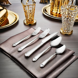 Juego de Cubiertos Ecológicos de Acero Inoxidable Hechos a Mano con Estilo de Lujo, Cubiertos Sostenibles de Alta Calidad para Uso Regular en Fiestas - Product Image 1