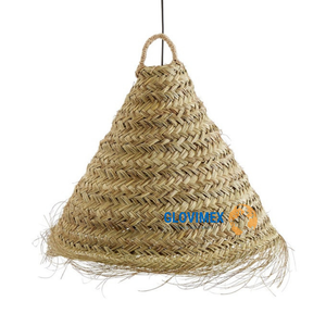 Vietrustic - Lámpara Colgante Rústica de Mimbre Natural, Hecha a Mano, Ecológica, Ligera, Fácil de Instalar, para Sala de Estar - Product Image 1