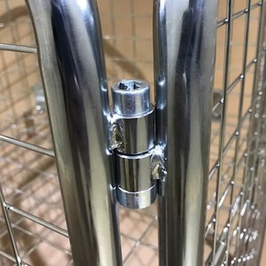Heavy Duty Chrome Metal <b>Platform</b> Display Stand Supermarket Promotion Rack with Easy Assembly and 4'' PU Wheels - Product Image 2