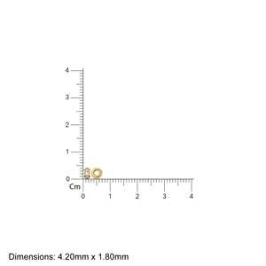 Accesorio de Diamantes Sueltos de Oro Amarillo Sólido de 18K de 5mm con Forma de Rueda Rondelle Eternity para Abalorios y Separadores - Product Image 3