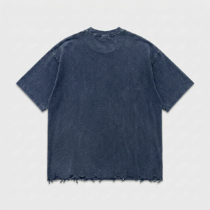 Camiseta Premium de Algodón Pesado de 230g, Lavada, con Efecto Desgastado, Oversize, Ecológica, Transpirable, Estilo Urbano, Casual y de Moda - Product Image 5