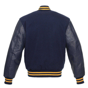 Veste universitaire d'hiver personnalisée pour homme, 100 % coton respirant, col montant, logo sur le devant - Product Image 3