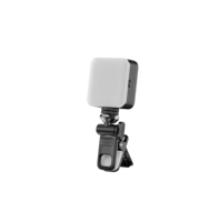 Lampe vidéo compacte embarquée avec clip, alimentée par batterie 5W 7000K pour réunions et vidéos en direct, éclairage photographique D12