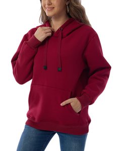 Sweat-shirt à capuche pour homme avec logo personnalisé, couleur unie, doublure en polaire, poche kangourou, haut chaud pour l'hiver - Product Image 4