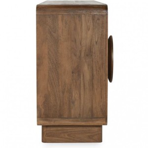 Midcentury Modern Solid Wood Living Room Cabinet 3 Doors 3 Shelves <b>Storage</b> <b>Sideboard</b> Furniture for Apartment and Hotel Use - Product Image 5