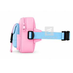 Sac banane personnalisé Jack & Jill of America rose et bleu ciel, décontracté, avec logo brodé et poche zippée, unisexe, vêtements grecs - Product Image 3