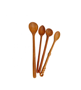 Best Selling Hand Carved Ebony <b>Wooden</b> <b>Spoon</b> Fork Knife Set Made in Vietnam Cooking Tool Sets Party Wedding Tableware - Product Image 3