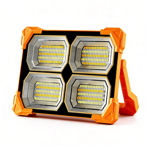 Lampada da Lavoro LED Solare Portatile, Ricaricabile, con Luminosità Regolabile, Luce d'Emergenza Resistente e Luminosa per Esterni - Product Image 1
