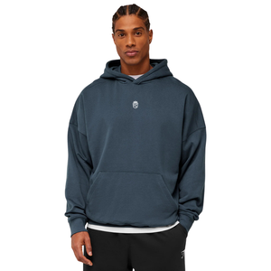 Sweat-shirt à capuche pour homme, coupe ample, bleu Stealth, en molleton épais, style streetwear décontracté - Product Image 1