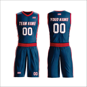 ชุดบาสเก็ตบอลคุณภาพสูงสำหรับทุกเพศ ผลิตจากโพลีเอสเตอร์ 100% พิมพ์ชื่อทีม สีสันตามสั่ง ระบายอากาศได้ดี ชุดกีฬาไซส์ใหญ่ - Product Image 1