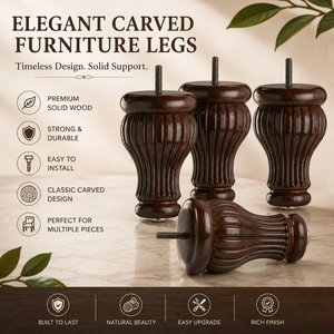 Patas de soporte de madera maciza modernas Base de muebles duradera para mesas, sofás y gabinetes Patas de soporte de muebles de madera maciza - Product Image 4