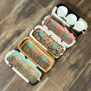New Trending Designer Cow Leather Storage Tray with <b>Large</b> Capacity for Bathroom Tableware Jewelry Key-Handmade Decorative Holder - Product Image 3