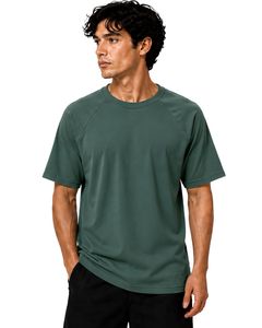 เสื้อยืดแขนสั้นคอวีสีเขียวป่าสไตล์ลำลองสตรีทแวร์พิมพ์โลโก้ได้ทรงโอเวอร์ไซส์แฟชั่นเนื้อผ้านุ่มพรีเมียมสำหรับฤดูร้อน - Product Image 1