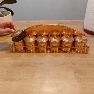 Luxury Copper Vintage Design <b>Kitchen</b> Container Handmade Dishwasher Safe Pantry Canister <b>Storage</b> <b>Jar</b> Lid Tea Coffee Sugar Keeper - Product Image 4