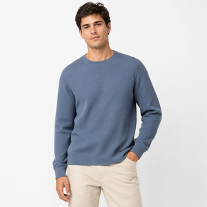Sudadera Básica Premium para Hombre, Bordada, Lavado Ácido, Cuello Redondo, Corte Holgado, Estilo Urbano, Cómoda, Hip Hop - Product Image 6