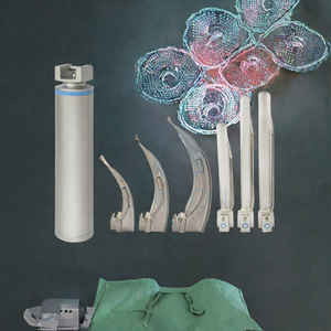 Ensemble d'instruments Miller pour laryngoscope en acier inoxydable de haute qualité, 9 lames, 2 poignées, usage dentaire professionnel, diagnostic - Product Image 2