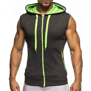 Men's American Training Basketball Hooded Vest Cotton <b>Workout</b> Hooded Tank Tops Sleeveless Gym <b>Hoodies</b> - Product Image 1