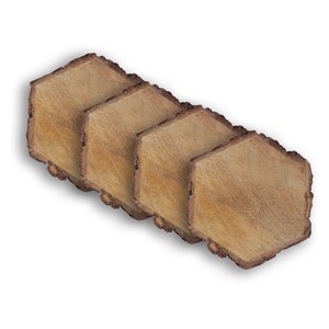 Wooden <b>Drink</b> <b>Coasters</b> with Smooth Finish Durable Cup Mats for Coffee Tea and Wine Glasses At Cheap Price - Product Image 2