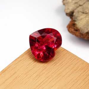 Gema de granate marrón en forma de corazón, facetada, suelta, para la elaboración de joyas, piedra natural para anillo o colgante. - Product Image 3