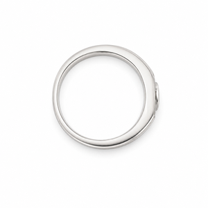 925 Sterling <b>Silver</b> Bezel Set Round Moissanite Ribbed Band <b>Ring</b> for <b>Men</b> Minimalist Wedding Engagement Daily Wear Jewelry Gift - Product Image 5