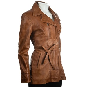 Women Trendy <b>Leather</b> <b>Long</b> <b>Jacket</b> Stylish Short Slim Fit Biker Coat Modern Winter Fashion Outerwear <b>Jacket</b> for Ladies - Product Image 5