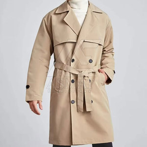 Manteau long en laine pour homme, style urbain, chaud et élégant, pour l'hiver, style moderne, vêtement d'extérieur - Product Image 3