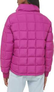 Womens Premium Bubble Jacket <b>Thick</b> Hooded <b>Winter</b> Puffer <b>Coat</b> Cotton Filled Breathable Full Zip Everyday Outerwear - Product Image 2
