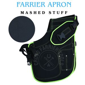 Farrier Apron New Design <b>Leather</b> Canvas Protective <b>Work</b> Apron with <b>Tool</b> Pockets Magnet Nail Holder Leg Straps for Blacksmith - Product Image 4