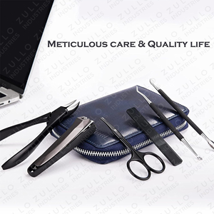 Custom Logo Stainless Steel Manicure <b>Pedicure</b> Kit Travel Nail Clipper <b>Set</b> with PU Leather Case Wholesale Price - Product Image 4
