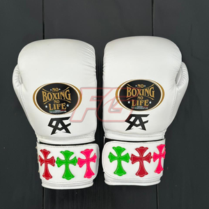 Gants de boxe MMA personnalisés pour l'entraînement |   Conception à Doigts Entiers |   Fermeture à boucle et crochets |   Matériel en cuir véritable |   Évacuation de l'humidité | - Product Image 6