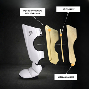 Protections de tibia MMA Mauzer à plusieurs couches avec sangle réglable pour le kickboxing, le Muay Thai et le karaté - Product Image 4