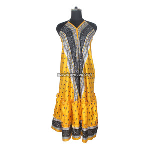 Vestido Largo de Seda para Mujer, Estilo Bohemio, Estampado Floral Colorido, Vintage, para la Playa, para Vacaciones, Elegante, para Cena, con Espalda Descubierta - Product Image 1