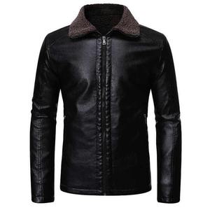 Chaqueta Varsity Personalizada para Hombre con Cuello de Piel, Chaqueta de Motociclista con Capucha, Transpirable, Cortavientos, Informal, con Cierre para Otoño - Product Image 3