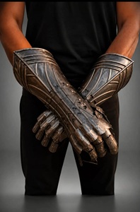 ถุงมือเหล็กทำมือ, ชุดเกราะอัศวินยุคกลาง, เกราะมือโลหะที่สวมใส่ได้ - Product Image 4