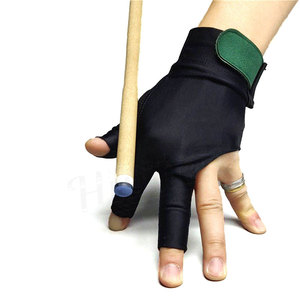 Wholesale Custom Billiards Gloves Non Slip Pad 3 Fingers Pool Cue Snooker Gloves for Left Hand - Product Image 1