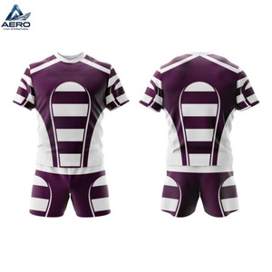 Uniforme de Rugby de Poliéster con Diseño Personalizado para Adultos - Alta Calidad, Ecológico, Transpirable, Unisex, Manga Corta, Servicio OEM Personalizado - Product Image 1