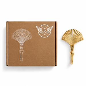 RISING INTERNATIONAL Gold Fan <b>Wall</b> Hook Rack Decorative Iron Metal Durable Coat Hook Luxurious Style for Home Entryway Bathroom - Product Image 3